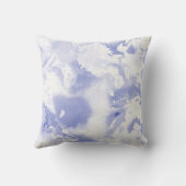 Cute Blue / Purple And White Abstract Pattern. クッション (裏面)