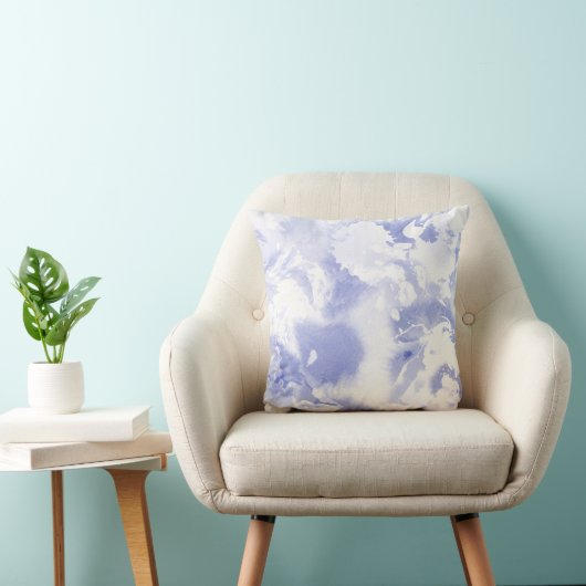 Cute Blue / Purple And White Abstract Pattern. クッション (椅子)