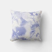Cute Blue / Purple And White Abstract Pattern. クッション (正面)