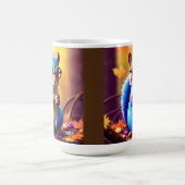 Cute Blue Squirrel with Glasses-56786 コーヒーマグカップ (中央)