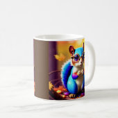 Cute Blue Squirrel with Glasses-56786 コーヒーマグカップ (正面右)