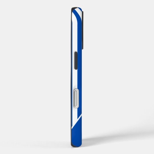 Cute Blue Striped Personalized Name Case-Mate iPhoneケース (裏面 / 右)