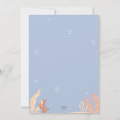 Cute, Blue, Under the Sea Birthday  招待状 (裏面)
