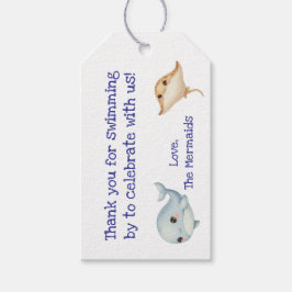 Cute, Blue Under the Sea Thank you ギフトタグ