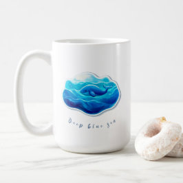 Cute Blue Whale コーヒーマグカップ