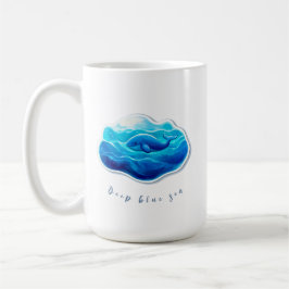 Cute Blue Whale コーヒーマグカップ