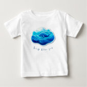 Cute Blue Whale ベビーTシャツ (正面)