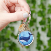 Cute Blue Whale Keychain キーホルダー (手)