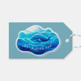 Cute Blue Whale, personalized ギフトタグ