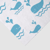 Cute Blue Whale Seamless Ocean Pattern (1) 薄葉紙 (詳細)