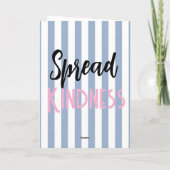 Cute Blue & White Greeting Card Spread Kindness シーズンカード (裏面)