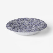 Cute blue white paisley patterns design ペーパーボウル (傾斜あり)