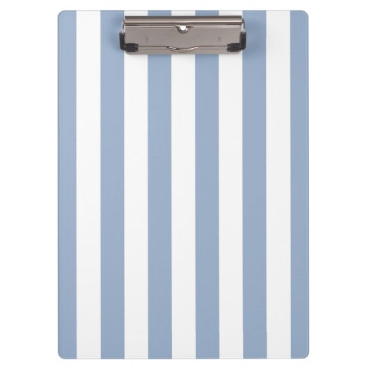 Cute Blue & White Stripe Clipboard  クリップボード (正面)