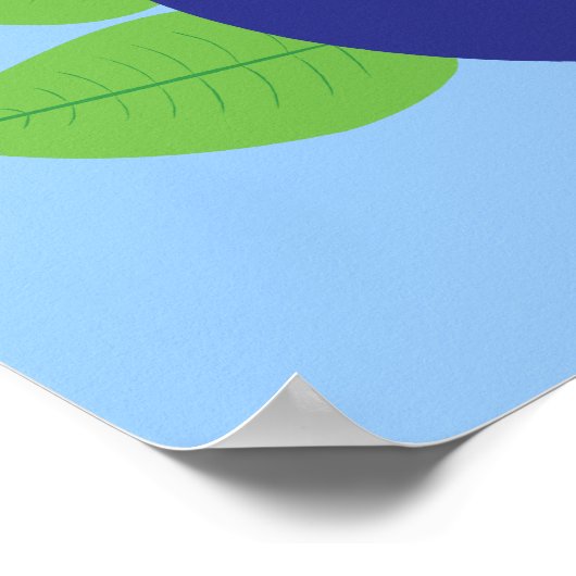 Cute Blueberry ポスター (角)