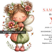 Cute Blush Fairy 4th Birthday Guest Book ゲストブック