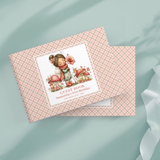 Cute Blush Fairy 4th Birthday Guest Book ゲストブック