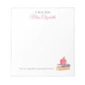 Cute Boho A Note From Teacher Appreciation ノートパッド (正面)