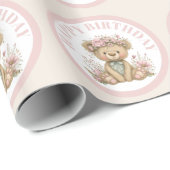 Cute Boho Animal Birthday Party ラッピングペーパー (ロールコーナー)