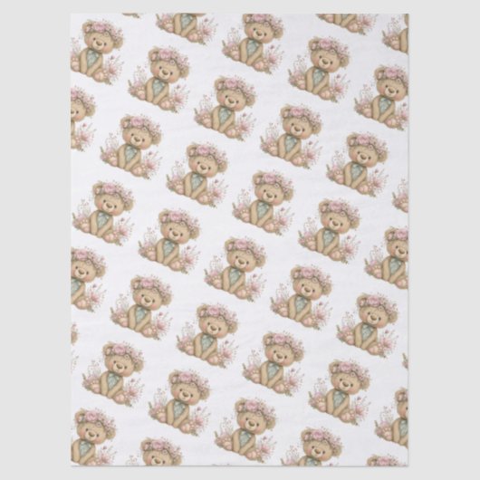 Cute Boho Animal Birthday Party 薄葉紙 (正面)