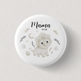 Cute Boho Dinosaur Mama to Be Custom Button 缶バッジ