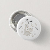 Cute Boho Dinosaur Papa to Be Custom Button 缶バッジ (正面&裏面)