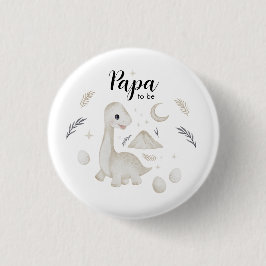 Cute Boho Dinosaur Papa to Be Custom Button 缶バッジ