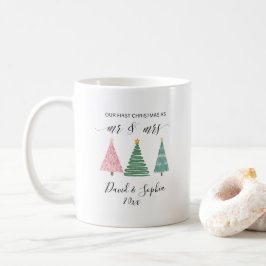 cute boho first Christmas together mug コーヒーマグカップ