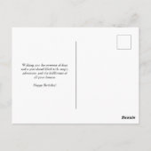 Cute Boho Fox Happy Birthday Card with Dreamcatche ポストカード (裏面)