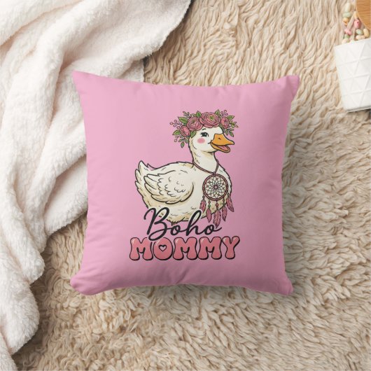 Cute Boho goose Mommy クッション (ブランケット)