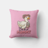 Cute Boho goose Mommy クッション (正面)