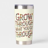 Cute Boho Grow Through What You Go Through 保温保冷タンブラー (背面)