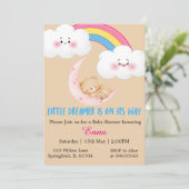 Cute Boho Little Dreamer Baby Shower Invitation  カード (スタンド正面)