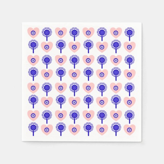 Cute boho pattern スタンダードカクテルナプキン (正面)