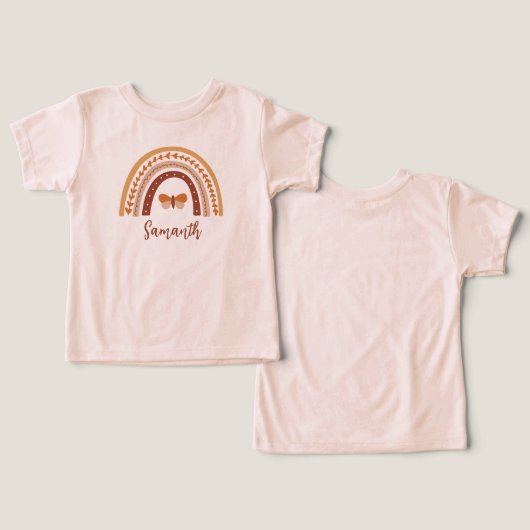 Cute boho rainbow monogram name baby girl (デザイン正面&裏面)