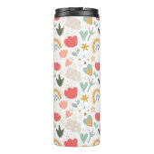 Cute Boho Rainbows, Hearts, and Flowers タンブラー (裏面)