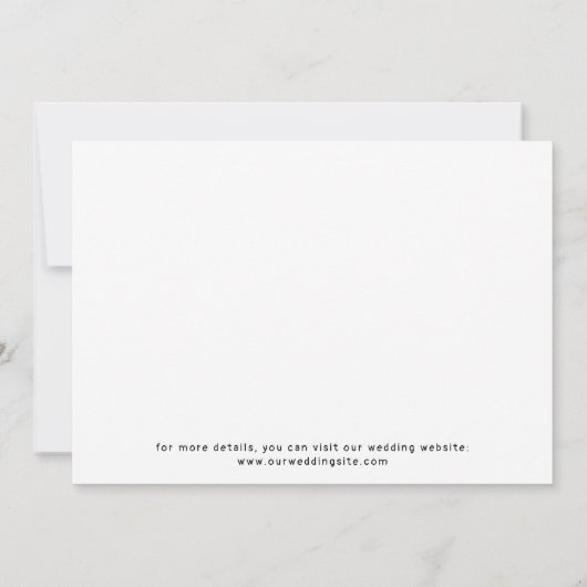 Cute Boho Script Modern Save The Date Card セーブザデート (裏面)