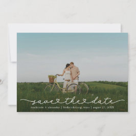 Cute Boho Script Modern Save The Date Card セーブザデート