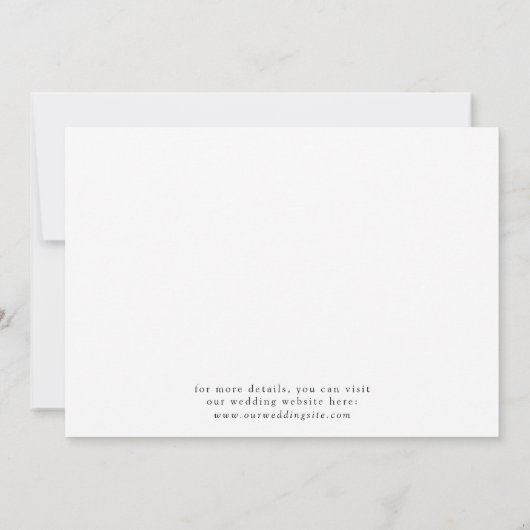 Cute Boho Script Modern Save The Date Card セーブザデート (裏面)