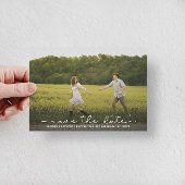 Cute Boho Script Modern Save The Date Card セーブザデート