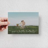 Cute Boho Script Modern Save The Date Card セーブザデート