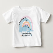 Cute Boho Watercolor Dinosaur Toddler, Personalize ベビーTシャツ (正面)
