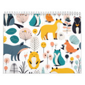 Cute Boho Woodland Animal Teepee Kids  カレンダー (カバー)