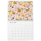 Cute Boho Woodland Animal Teepee Kids  カレンダー (1月 2027)