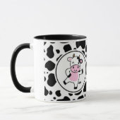 Cute “Bom Dia Muuuuu” Kawaii Cow Design マグカップ (左)