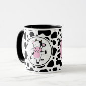 Cute “Bom Dia Muuuuu” Kawaii Cow Design マグカップ (正面左)