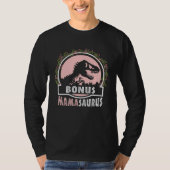Cute Bonus Mama Saurus Rex Mamasaurus Stepmom Moth Tシャツ (正面)