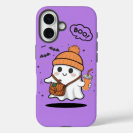 Cute Boo Ghost Girly iPhone 16 Phone Case – Kawaii 16ケース