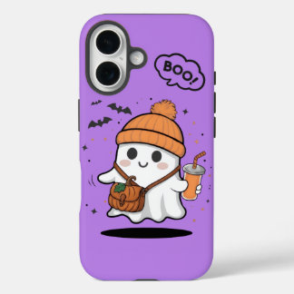 Cute Boo Ghost Girly iPhone 16 Phone Case – Kawaii 16ケース