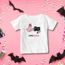 Cute Boo Ghost Mama Spooky  ベビーTシャツ