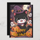 Cute Boo Happy Halloween シーズンカード (正面/裏面)